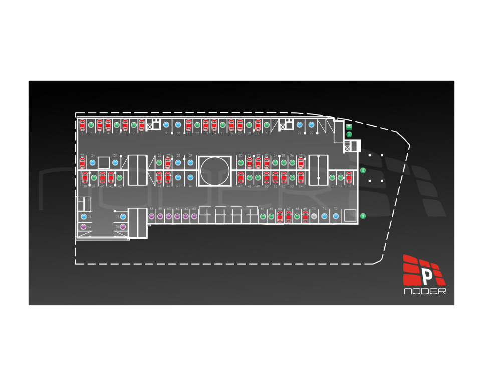 Wizualizacja zajętości miejsc parkingowych NODER